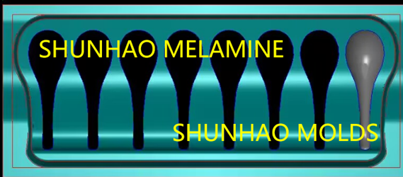 molde de colher retangular shunhao