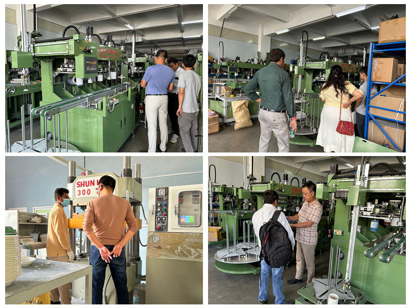 clientes visitam a fábrica shunhao