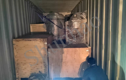 Remessa de equipamentos para produção de utensílios de mesa em melamina da fábrica Shunhao