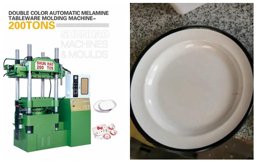 Tecnologia de Taiwan: Máquina de moldagem de melamina de duas cores
    