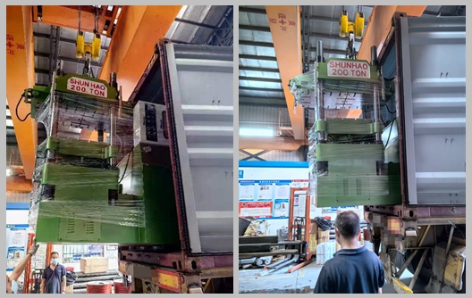 Shunhao nova remessa de máquinas de compressão de talheres de melamina de 200 toneladas