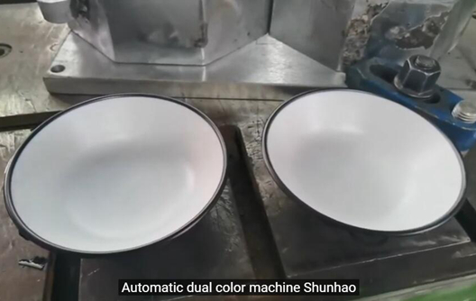 Talheres de melamina de 2 cores fáceis de fazer em Shunhao
    